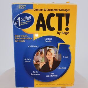 ACT! by sage contact & customer manager 2007 version 9 for windows 2000/XP/Vista